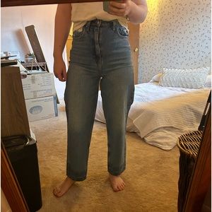 Free People high rise straight leg jeans